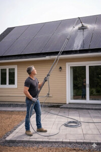 Solarmodulen Reinigung
