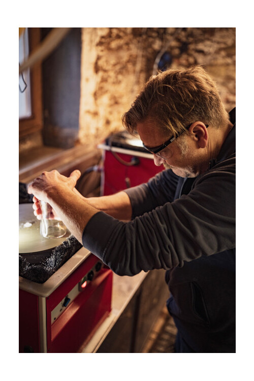 Grobschliff eines Aperol Glases