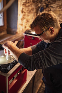 Grobschliff eines Aperol Glases