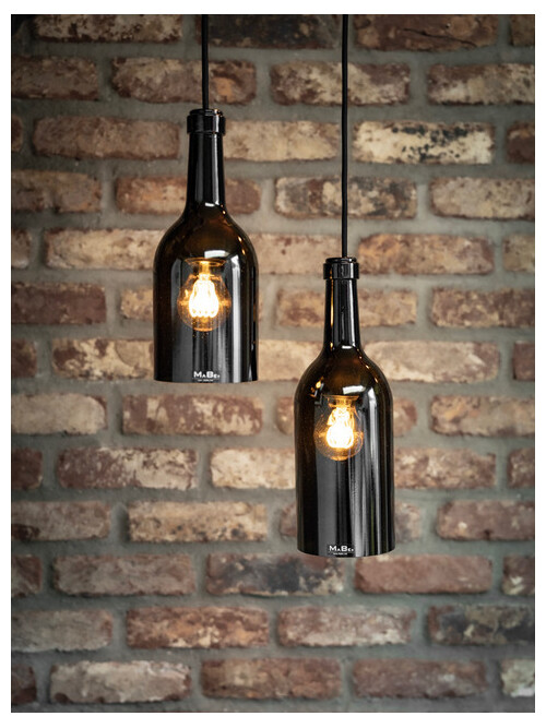 elektrische Lampen aus Flaschen