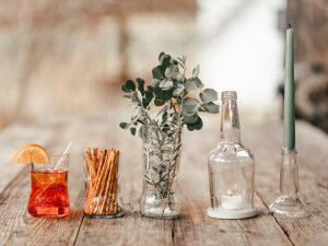 Die upgecycelte Aperol Welt - vom Trinkglas, Vase, Windlicht, Kerzenständer, Teelichthalter