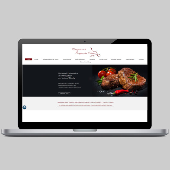 Webdesign, Homepage erstellen für Metzgerei, Partyservice, Catering