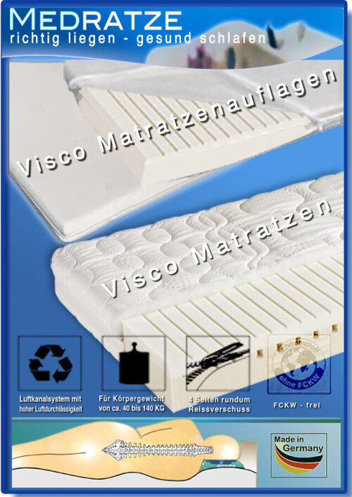 Visco Matratzenauflagen- Visco Matratzen