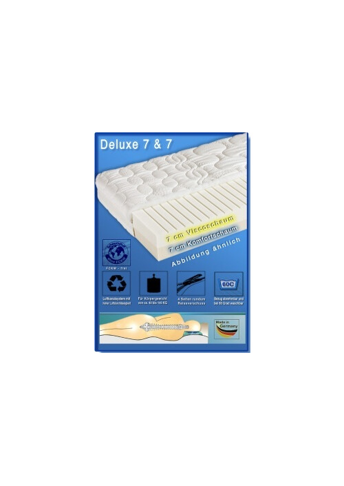 Deluxe 7 x 7 Viscoschaum und Komfortschaum