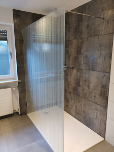 Ganzglas-Duschwand MGD Walk-In One 8, Glasdekor Bi-RAIN