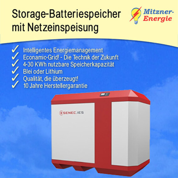 Storage-Batteriespeicher mit Netzeinspeisung