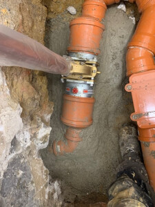 Rückschauschutz im Trennkanal