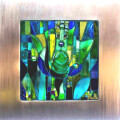 Mosaik-Edelstahlbild