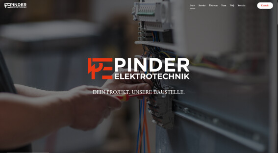 Pinder Elektrotechnik Webseite