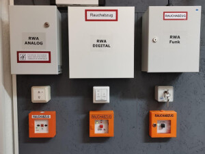Ausstellung elektr. RWA-Anlagen