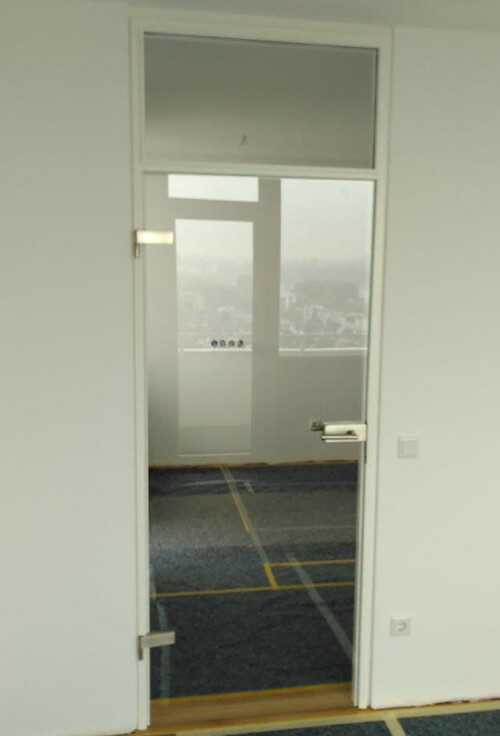 Glastürblatt an altem Rahmen