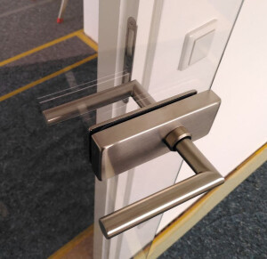 Glastürblatt an altem Rahmen