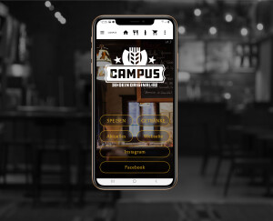 Referenzkunde Campus Dresden: App für Bestellungen am Tisch und Takeaway, Kassenanbindung, Apple Pay & GooglePay, PayPal