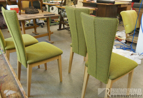 Eßzimmerstühle bezogen