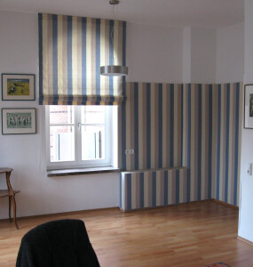 Raffrollo und Wandbespannung