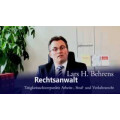 Rechtsanwalt Behrens Lars H., Fachanwalt für Arbeitsrecht, weitere Tätigkeitsschwerpunkte Strafrecht und Verkehrsrecht
