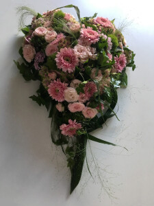 Trauerherz rosa