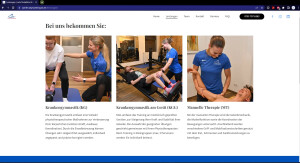 Webseite der SAMfit Physiotherapie
