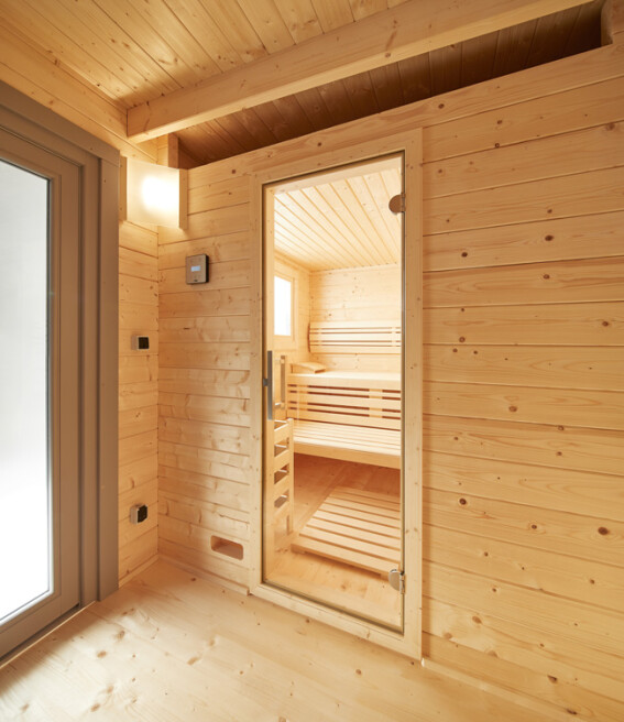 Eingangstür Sauna
