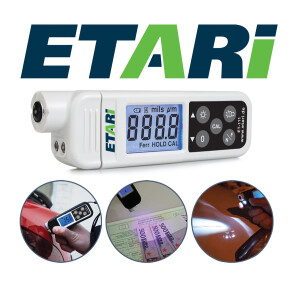Das Schichtdickenmessgerät ET 111 für die Unfallprüfung beim KFZ-Kauf, mit LED- & UV-Licht