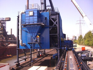 verfahrbare Bunkeranlage zur Schiffsentladung