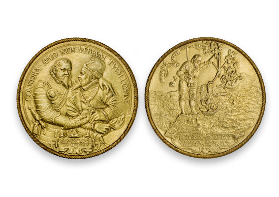 Tobias Wolff, Medaille auf den Torgauer Konvent, Gold, 157