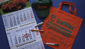 Kalender, Taschen, Mützen ...