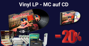 Digitalisieren von Schallplatten, Musikkassetten und Tonbänder Wir digitalisieren Ihre Vinyl-Schallplatte (LP) oder Musikkassette (MC) und erstellen daraus eine CD. Aktionsangebot – 20% Rabatt