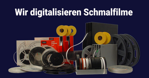 Digitalisierung von Schmalfilme - Rettung in letzter Minute! Wir digitalisieren professionell Ihre alten Schmalfilme, Super 8, Normal 8, 16mm, scharf und flimmerfrei. So werden große Erinnerungen wach, Ihre Kindheit, die Jugendzeit, all das holen wir für