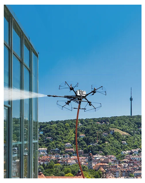 Drohnenreinigung Fenster Stuttgart