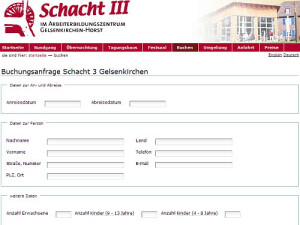 Tagungs- und Gästehaus Schacht3 - Buchungsanfrage