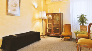 Abschiedszimmer für offen Aufbahrungen.