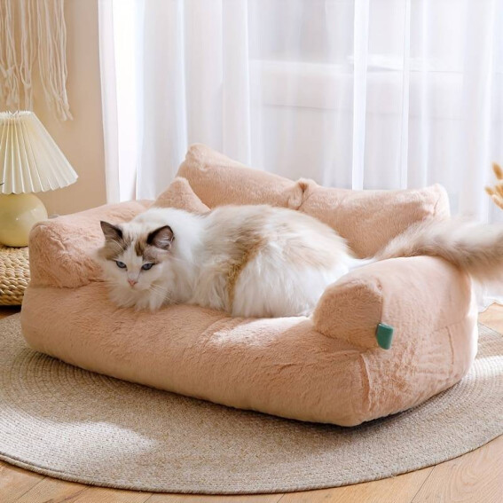 TRENDMOPS BELLEZZIA - Luxuriöses Katzenbett: Kuscheliges Sofa für Katzen mit abnehmbarem Bezug