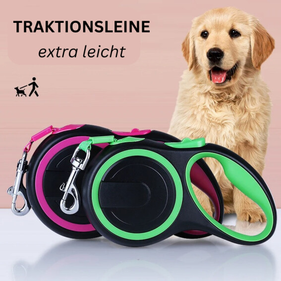 TRENDMOPS CLEVERLEASH - Ausziehbare Hundeleine: 3/5/8 Meter, extra leicht, Traktionsleine aus Nylon