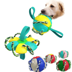 TRENDMOPS FUNNYFRISBALL - Multifunktionales Hundespielzeug: Robustes und wasserfestes Spielzeug für Hunde – die perfekte Kombination aus Frisbee und Ball für stundenlangen Spielspaß und aktive Abenteuer!