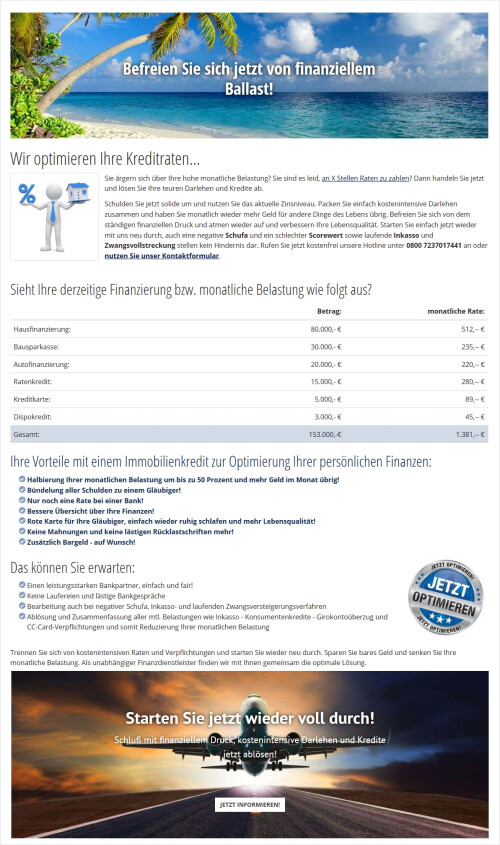 Umschuldung Hausbesitzer