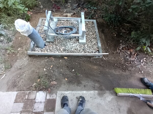 Herstellung Fundament für Wärmepumpe
