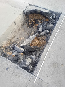Beton/Asphalt schneiden und aufstemmen