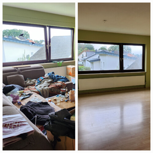Wohnzimmer vor- und nachher