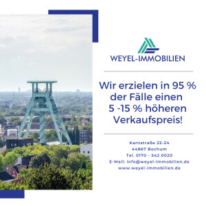 Wir erzielen in 95% der Fälle einen 5-15% höheren Verkaufspreis! 🏡