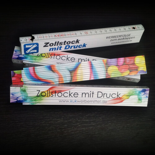 Zollstöcke mit Logo